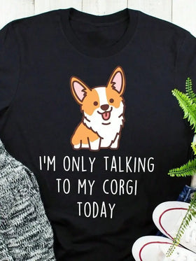 Corgi Shirt, Unisex, Funny Dog Lover Gift, Cute Pembroke Corgi Tee, Pet Enthusiast Tee, Red Corgi Tee, Corgi Mom, Corgi Dad